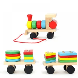 Stacking Train Toddler Toys, Classic Wooden Toys