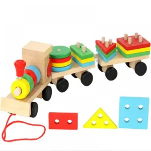 Stacking Train Toddler Toys, Classic Wooden Toys