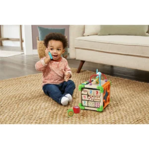 Touch & Learn Wooden Activity Cube Baby and Toddler Toys