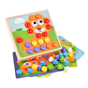 Animals Creative Nail Peg Board Educational Toys Jigsaw Board